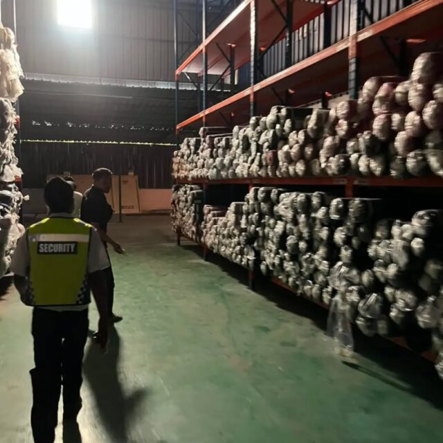 Security Guard Deployment  Sham 
Warehouse Site
Security guards have been deployed at the warehouse site to ensure the safety and security of the premises, employees, visitors, and company assets. Duties include access control, patrols, monitoring of vehicle movements, checking staff and visitor entries, and responding to security incidents or emergencies.
Site: Kundang Jaya Rawang Warehouse
Deployment: Warehouse Security Guards
Status: Operational